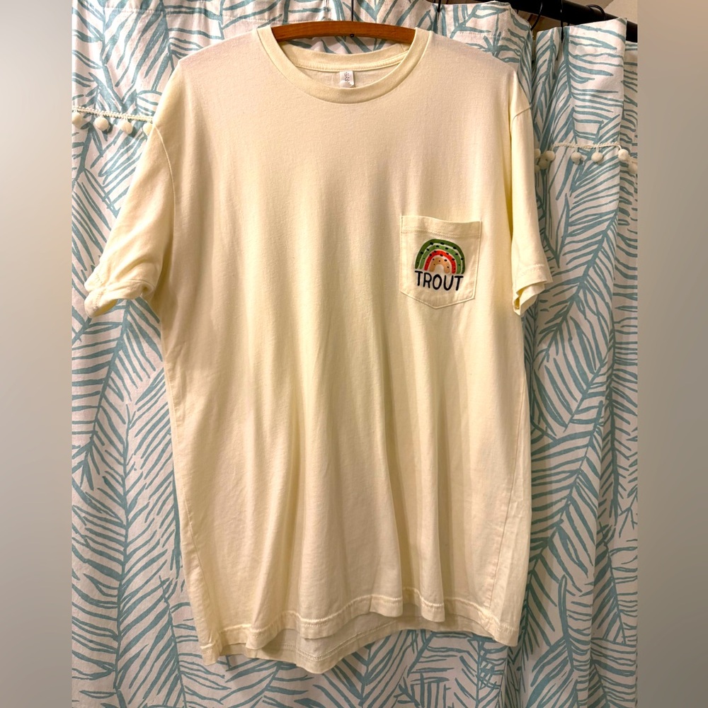 Rainbow Trout Cream Pocket Tee